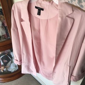 pink boyfriend blazer